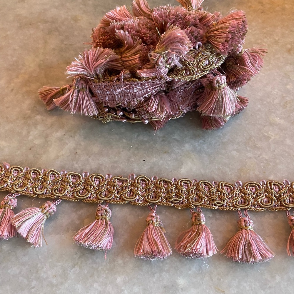 Stanley Pink and Gold Tassel Trim